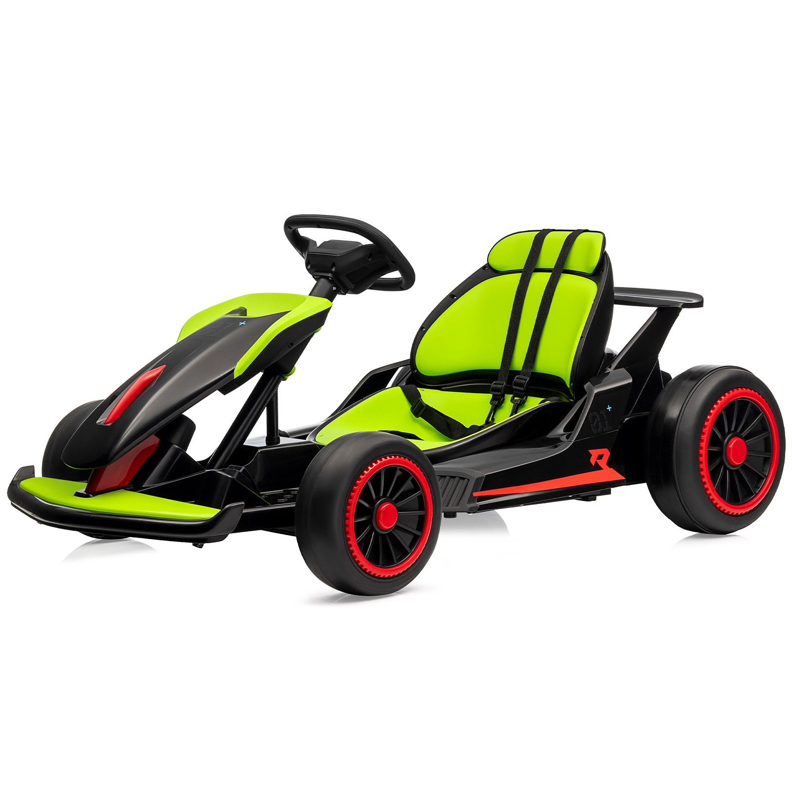 24V 7Ah Ride On Go Kart Electric Drift Kart Race Car Kids Ride On Racing Toy US