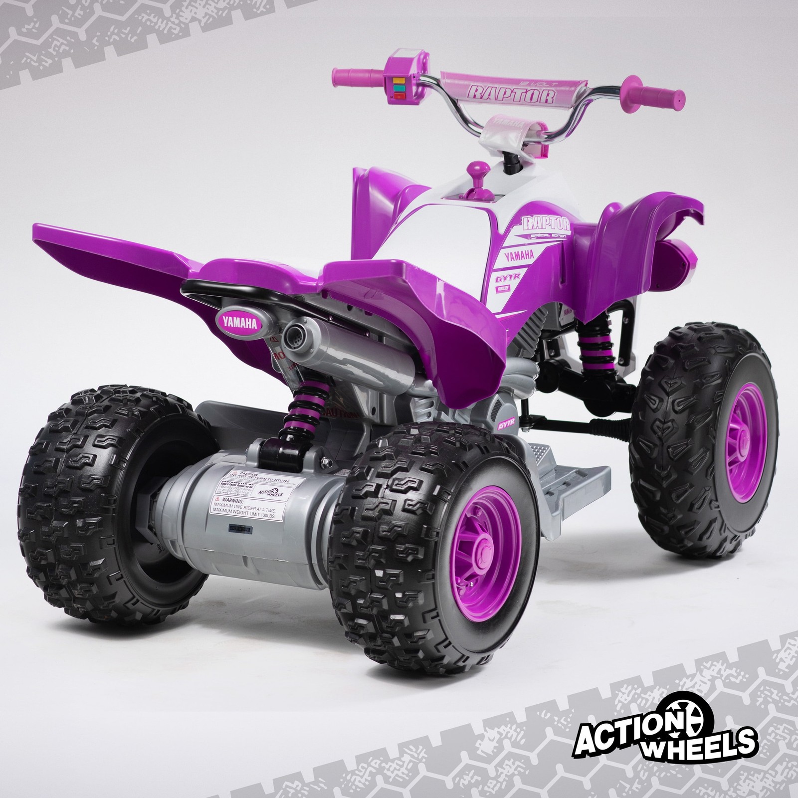Raptor ATV 12-Volt Battery-Powered Ride-On ATV – Purple and White for Girls Ages