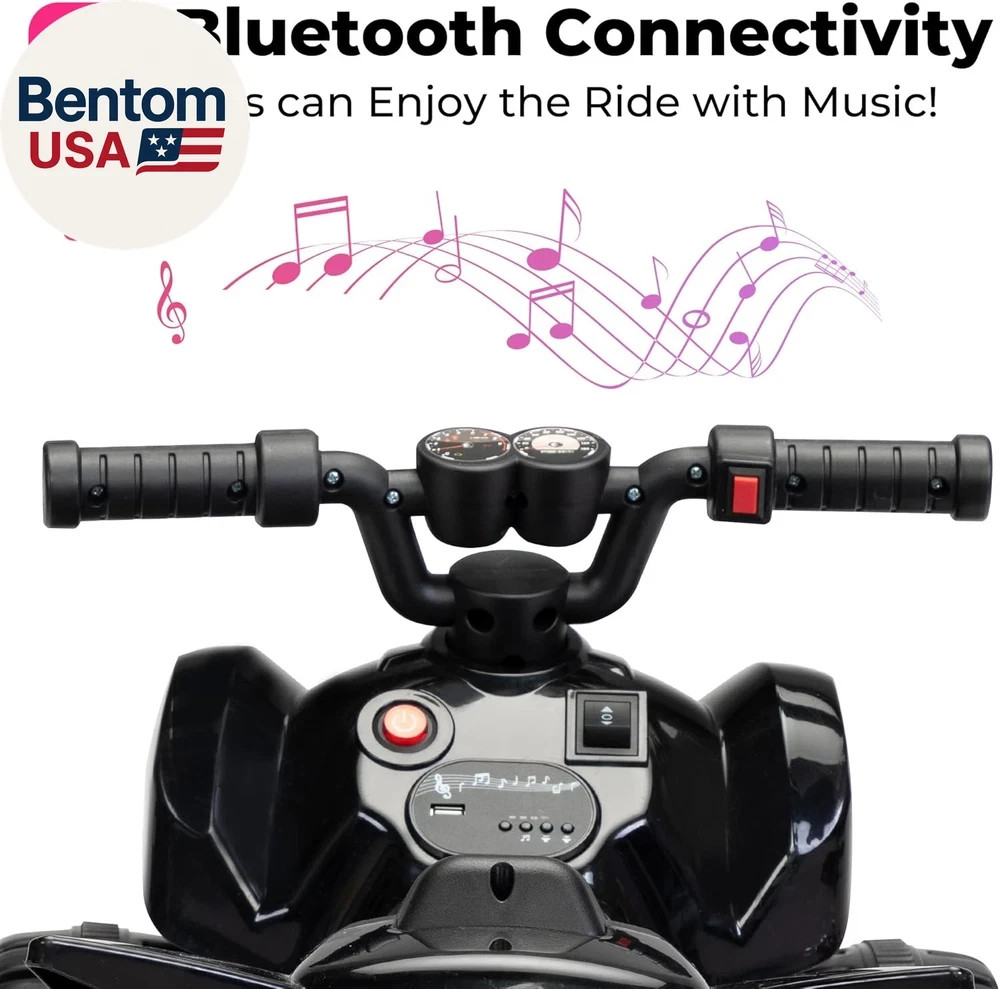 Ride on Toy for Toddler, 25W 4 Power Wheels with Cool Spraying System, 4-Wheeler