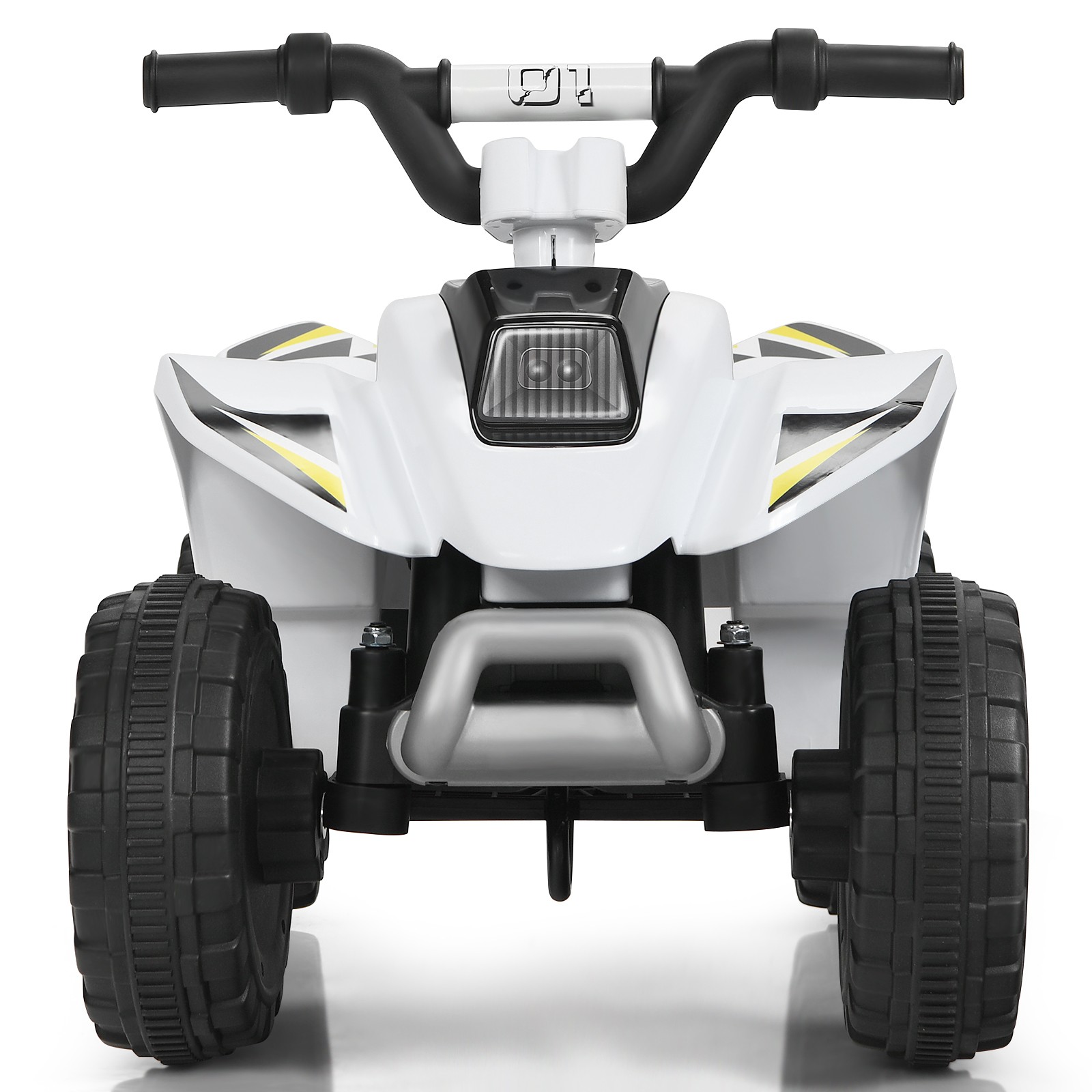 6V Kids Electric Quad ATV 4 Wheels Ride On Toy Toddlers Forward&Reverse White