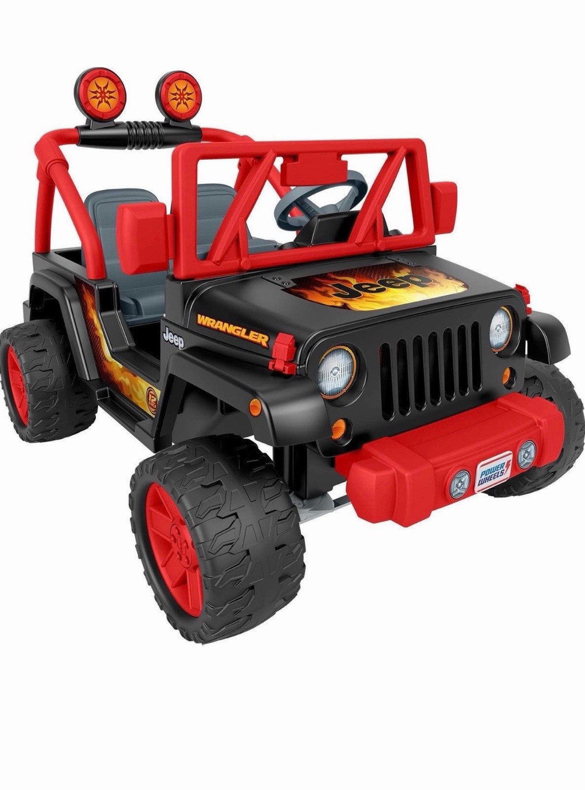 Power Wheels Jeep Wrangler 12V Battery Operated Ride-On Toy for Ages 3-7