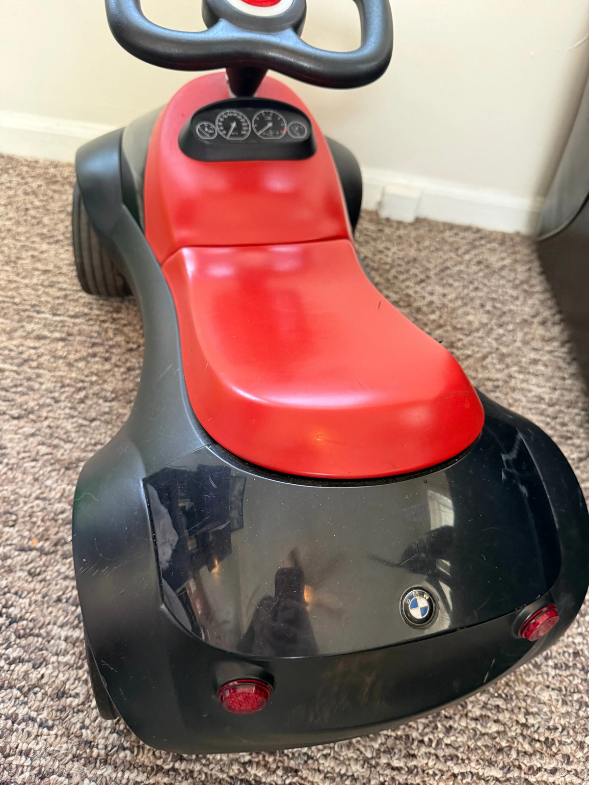 BMW Kids Ride On Push Car Toddler Baby Racer Licensed Black Red Toy