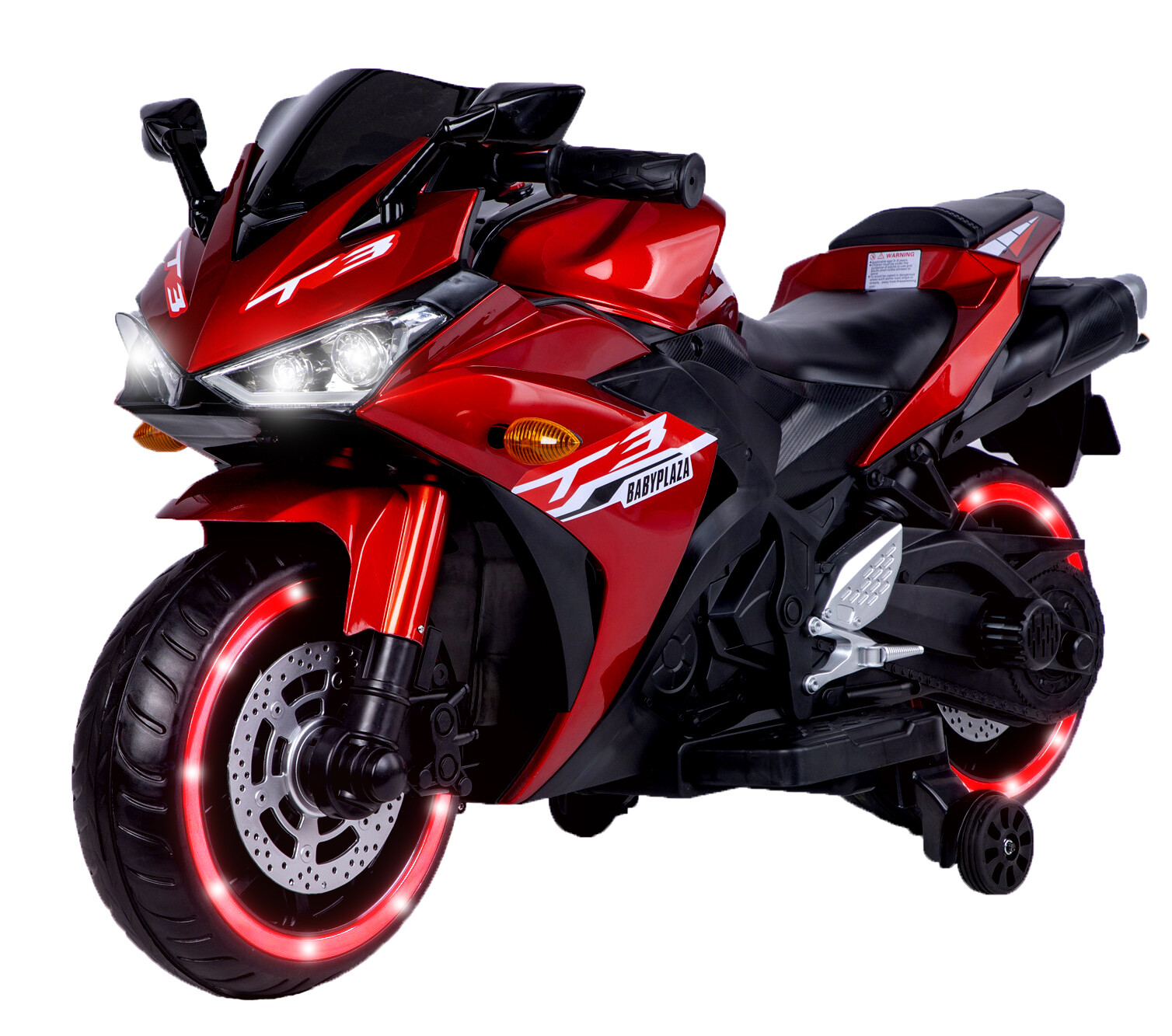12V 7Ah Kids Motorcycle Ride on Toy for 3-6 Years Boys Girls w/ Training Wheels
