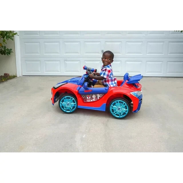 Kids Spider-Man Superhero Battery-Powered Vehicle w/ Authentic Graphics, Ages 3+