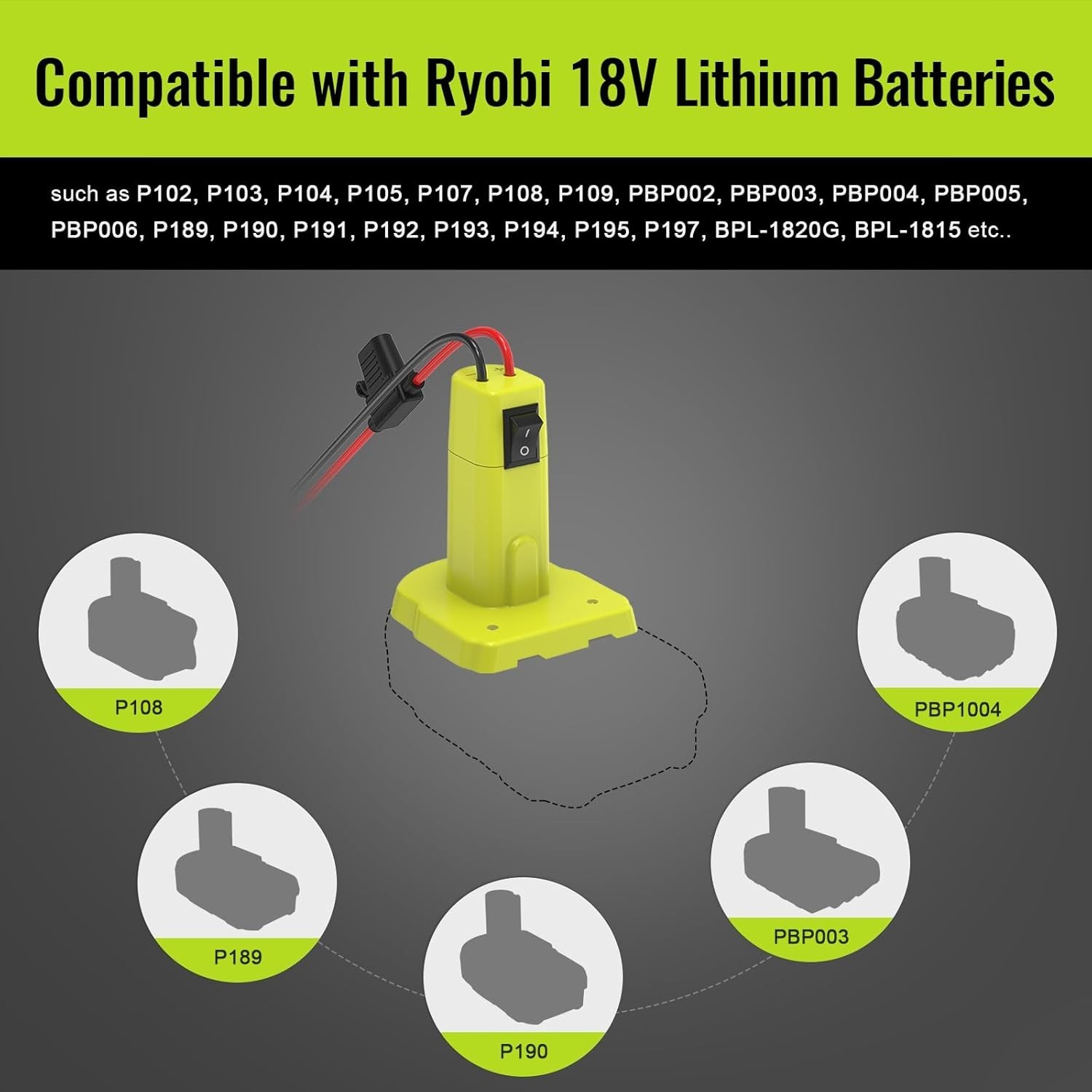 Comprehensive Power Wheel Adapter Kit for Ryobi 18V – Fuses & Wiring Included