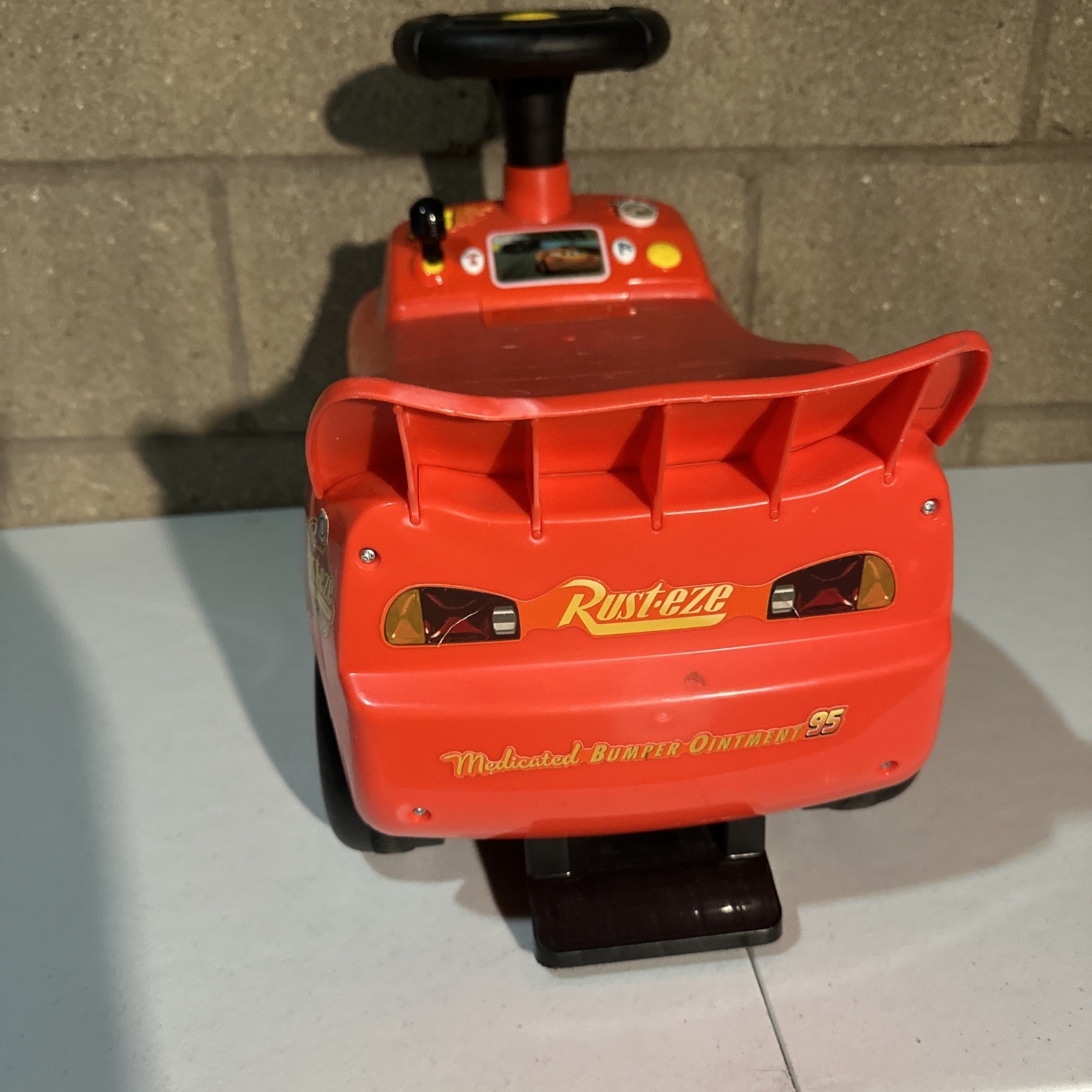 Lightning McQueen Racer Ride-On Car Toddlers Engine Sounds Music Lights Steering