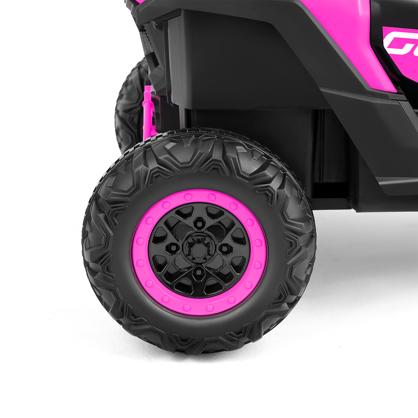 12V Kids Pink Ride On UTV Vehicle Electric Off-Road Car with Music, RC, LED