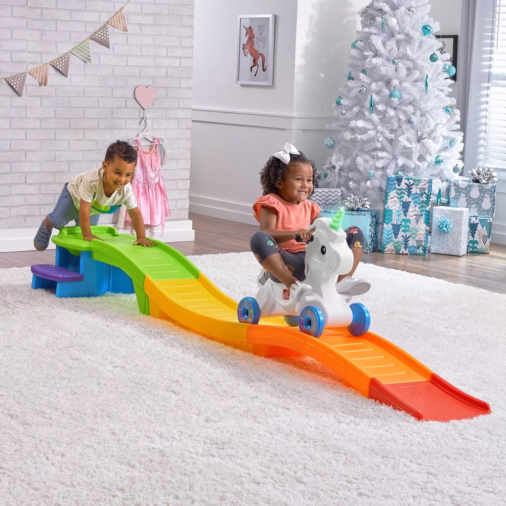 Toddlers Step2 Unicorn up & down 9 ft Roller Coaster Ride-On Toy Xmas