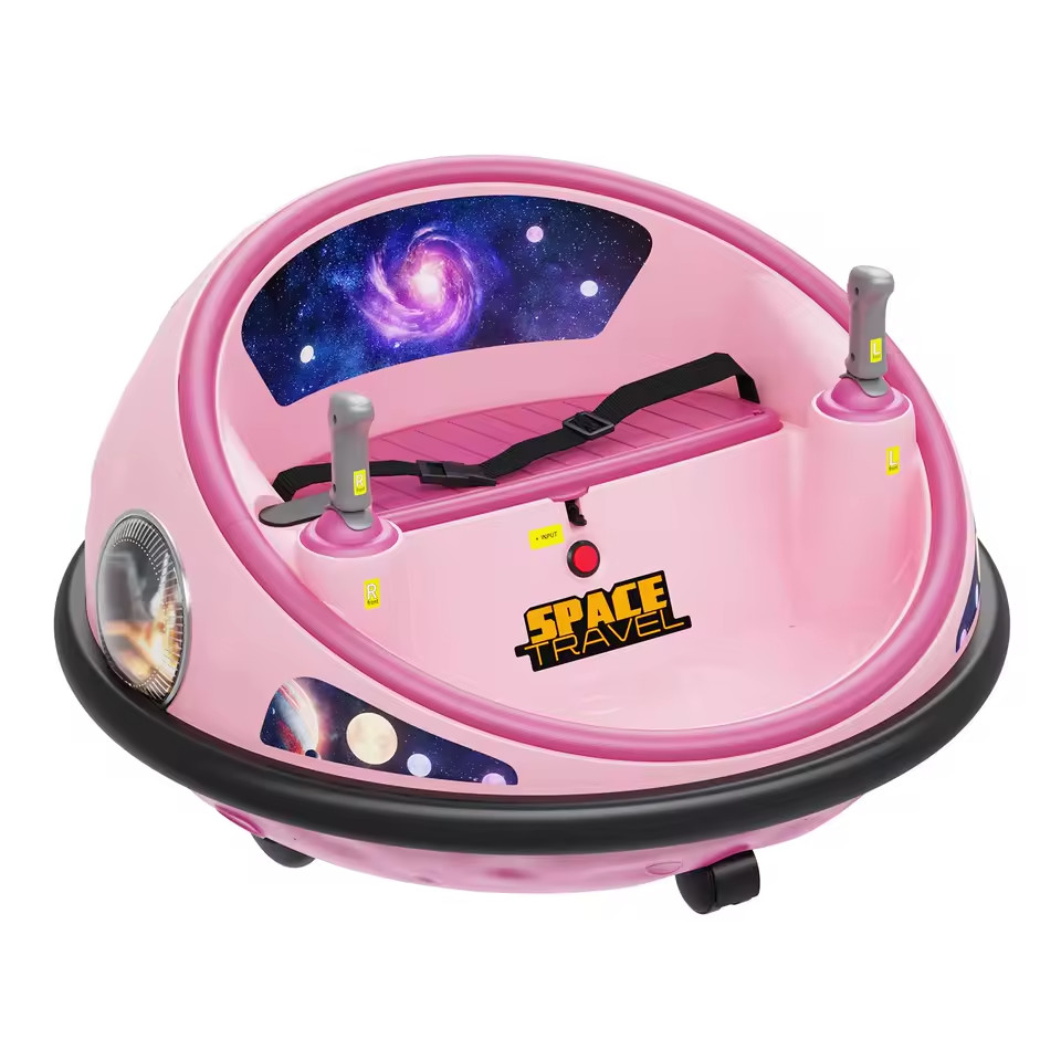 360° Spinning Kids Electric Bumper Car With Remote Control LED Lights Soft Bumpe