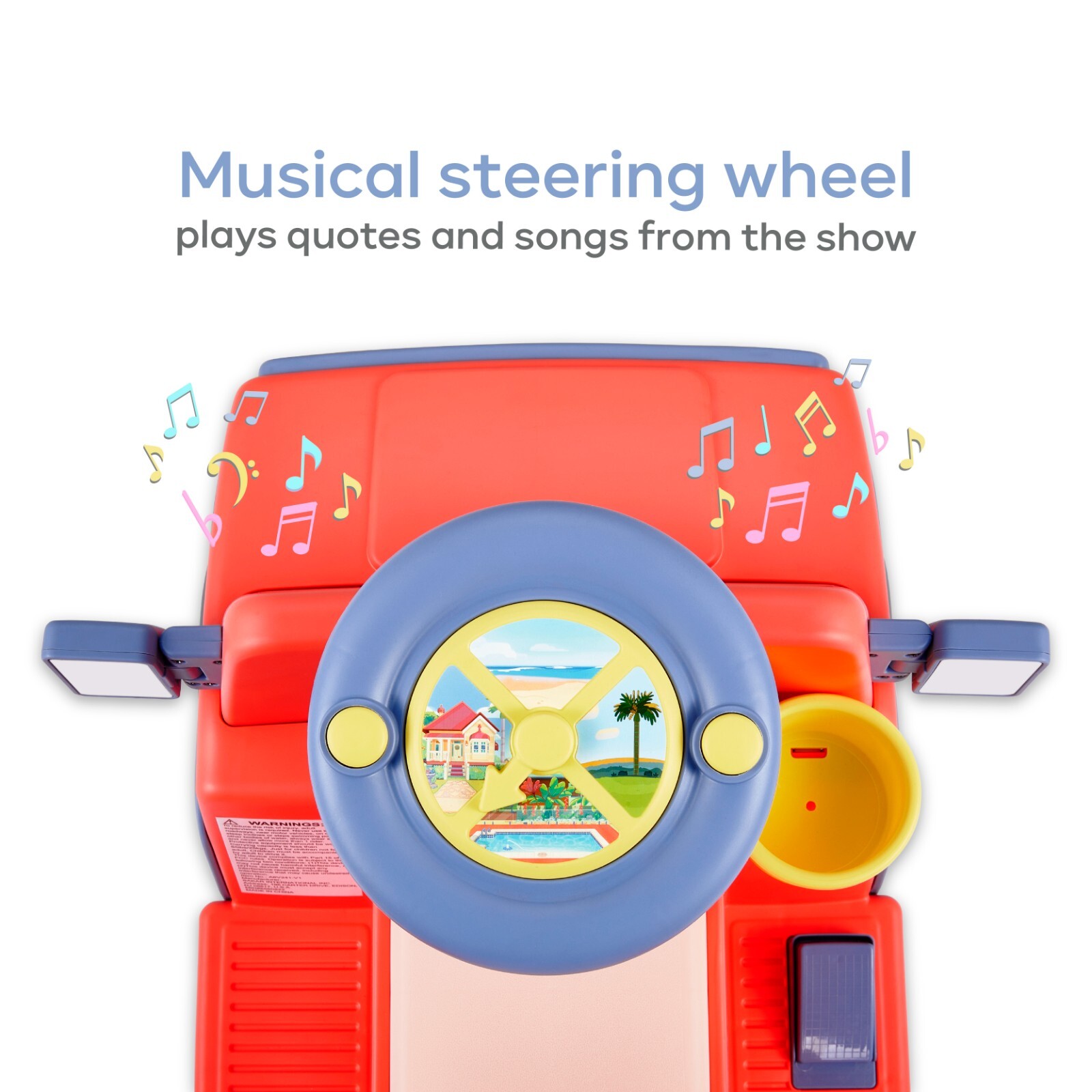 Bluey 6V Ride On Car for Kids with Sound Effects & Music