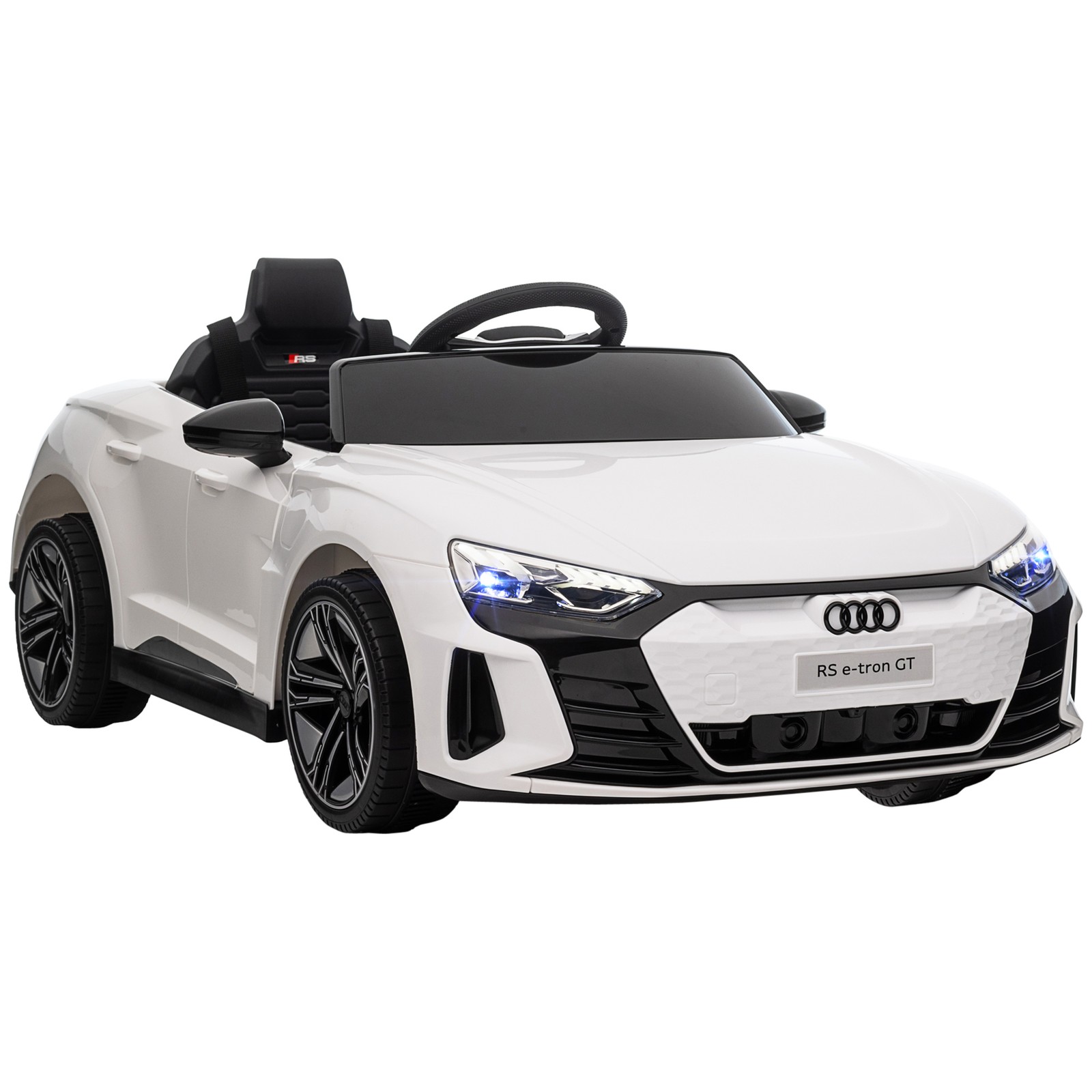 12V Kids Electric Ride On Car, Licensed Audi with Remote, White
