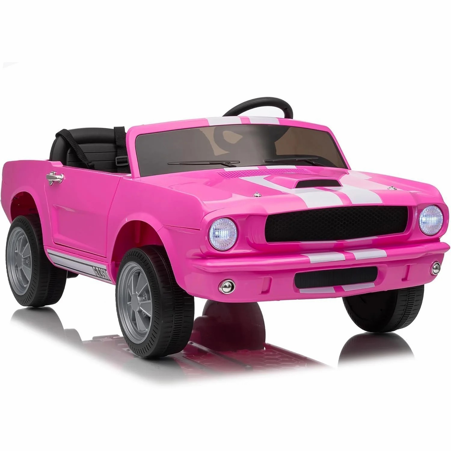 24V 7AH 2 Seater Ride On Car W/Remote Control Pink Licensed Shelby GT350 Kids