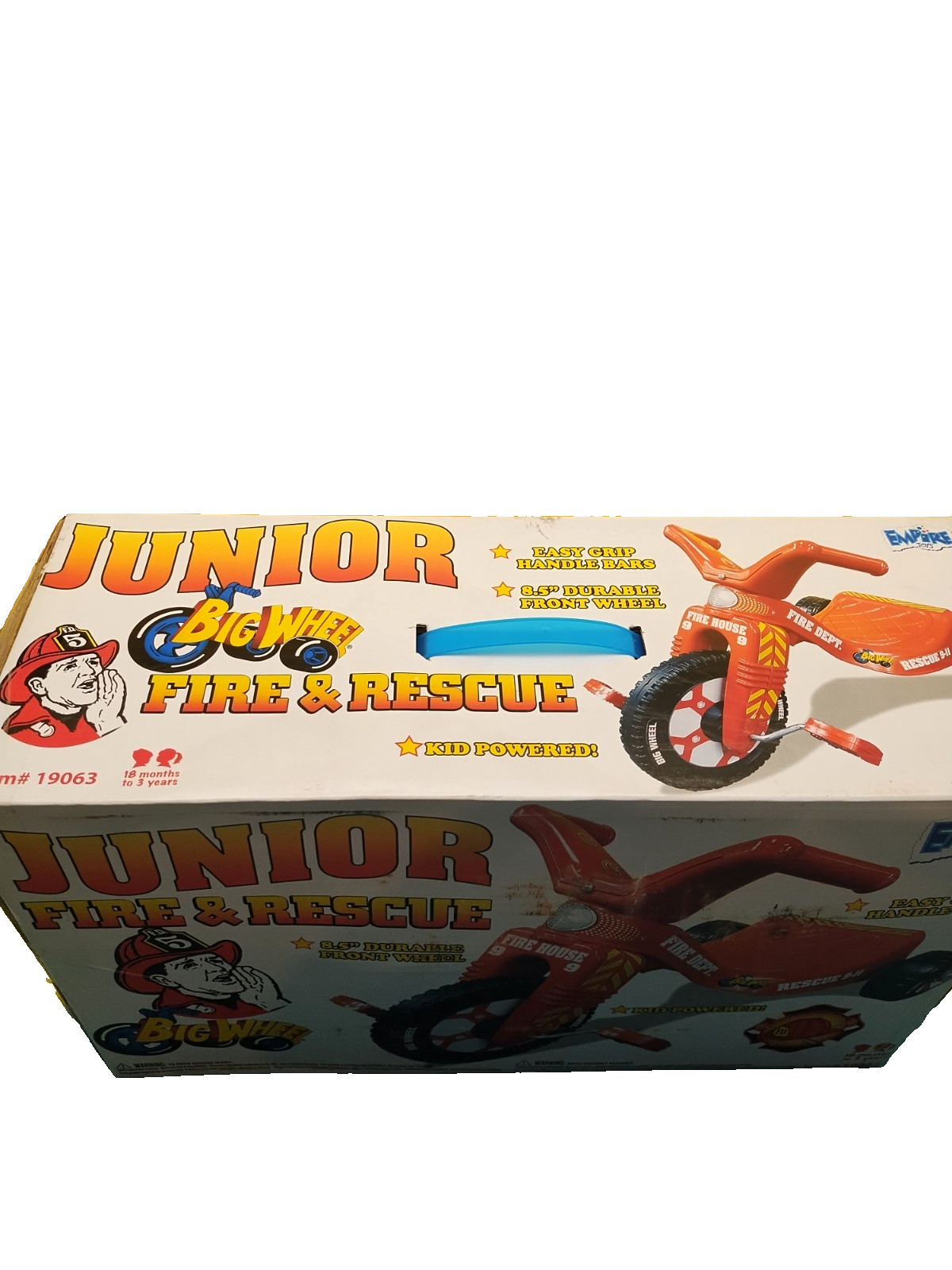 Big Wheel Item #19063 Junior Fire and Rescue Trike, Ages 18 months – 5years