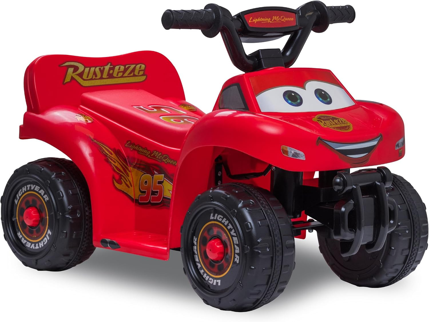 Kid Trax Lightning McQueen Quad Ride-On Toy for Toddlers 1.5-3 Years Old