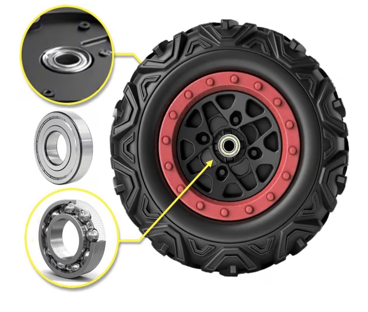 2 Pack 30CM/11.8” PU Solid EVA Foam Tire for Power Wheels,1.2CM/0.47in Apert…