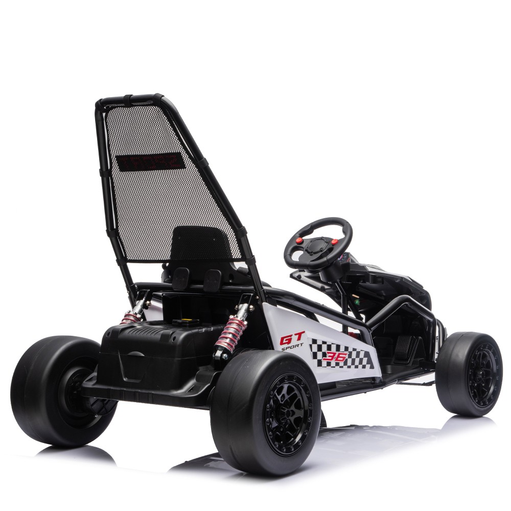 24V Electric Kids Go Kart Ride on Car Drift Car Roll Cage Harness for Age 6-12