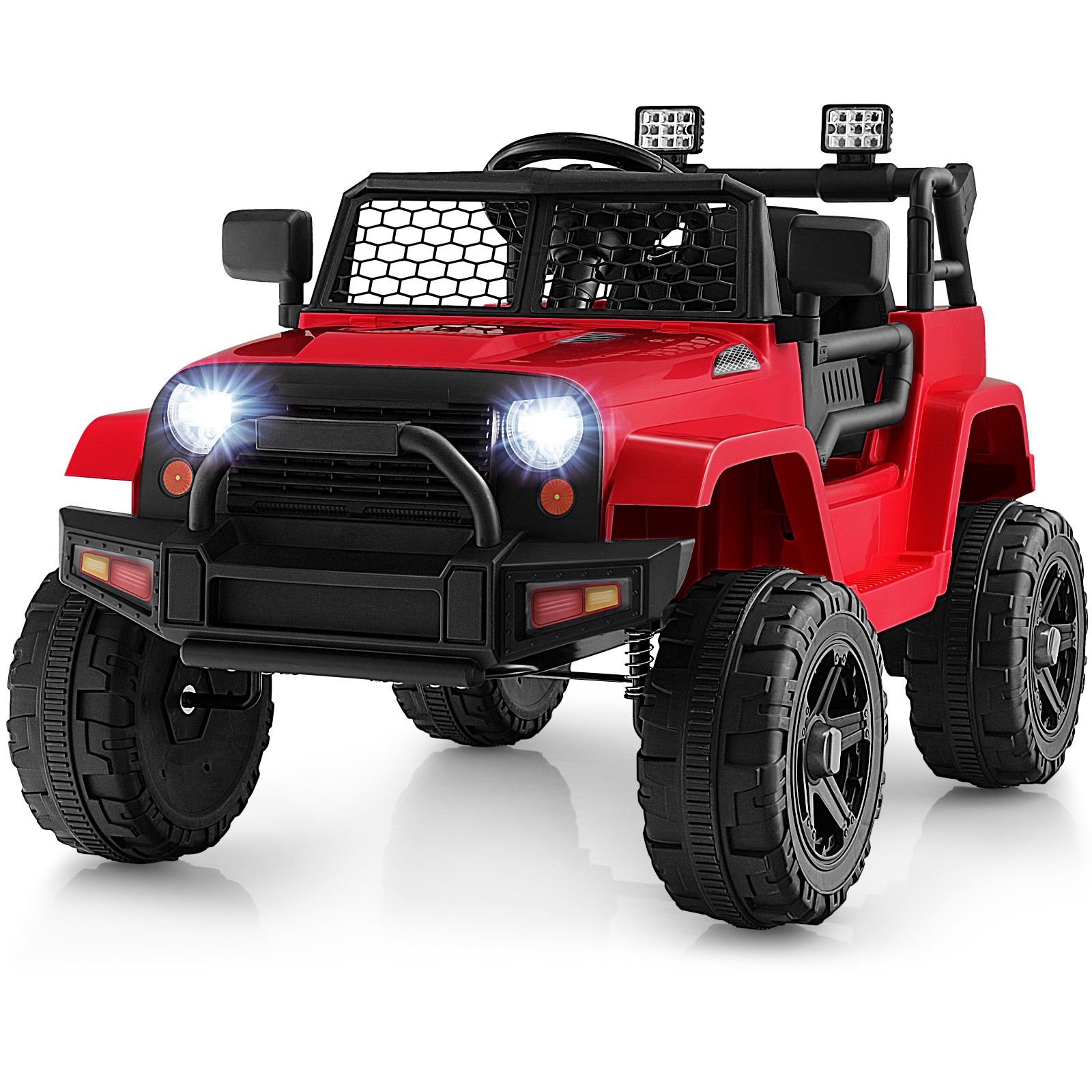 Kids 12V Ride On Truck Car Electric Vehicle Remote w/ Music & Light Red