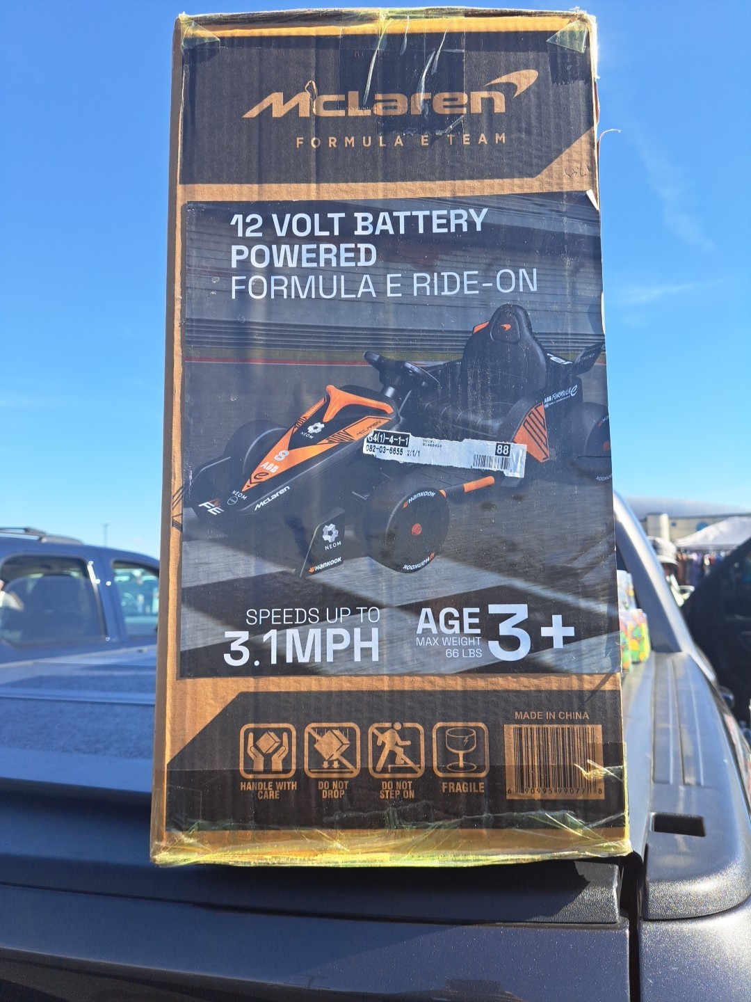 McLaren Formula F1 Race Car 12V Battery-Powered Vehicle , Ages 3+, Orange/Black