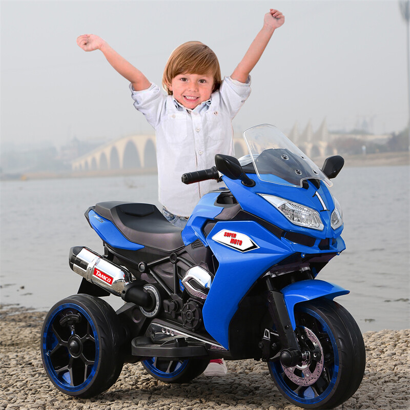 12V Electric Motorcycle Ride On Toy Rechargeable Motor Bikes 1.8-3.2MPH for 3-6