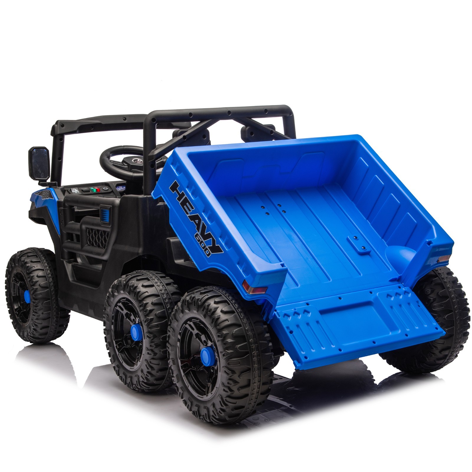 24V Kids ELectric Car Dump Truck Ride on Toys w/Remote,LED,400W Motor, Blue