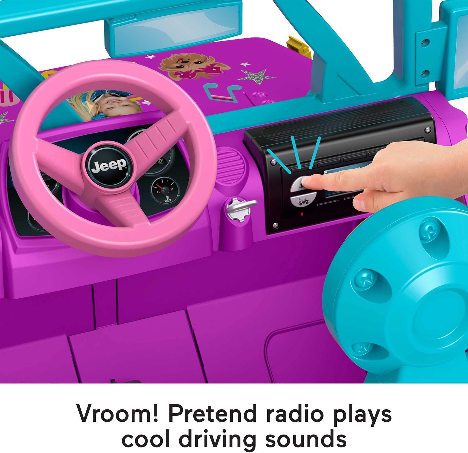 Power Wheels JoJo Siwa Jeep Wrangler 12V Battery-Powered Ride-on Vehicle for Pre