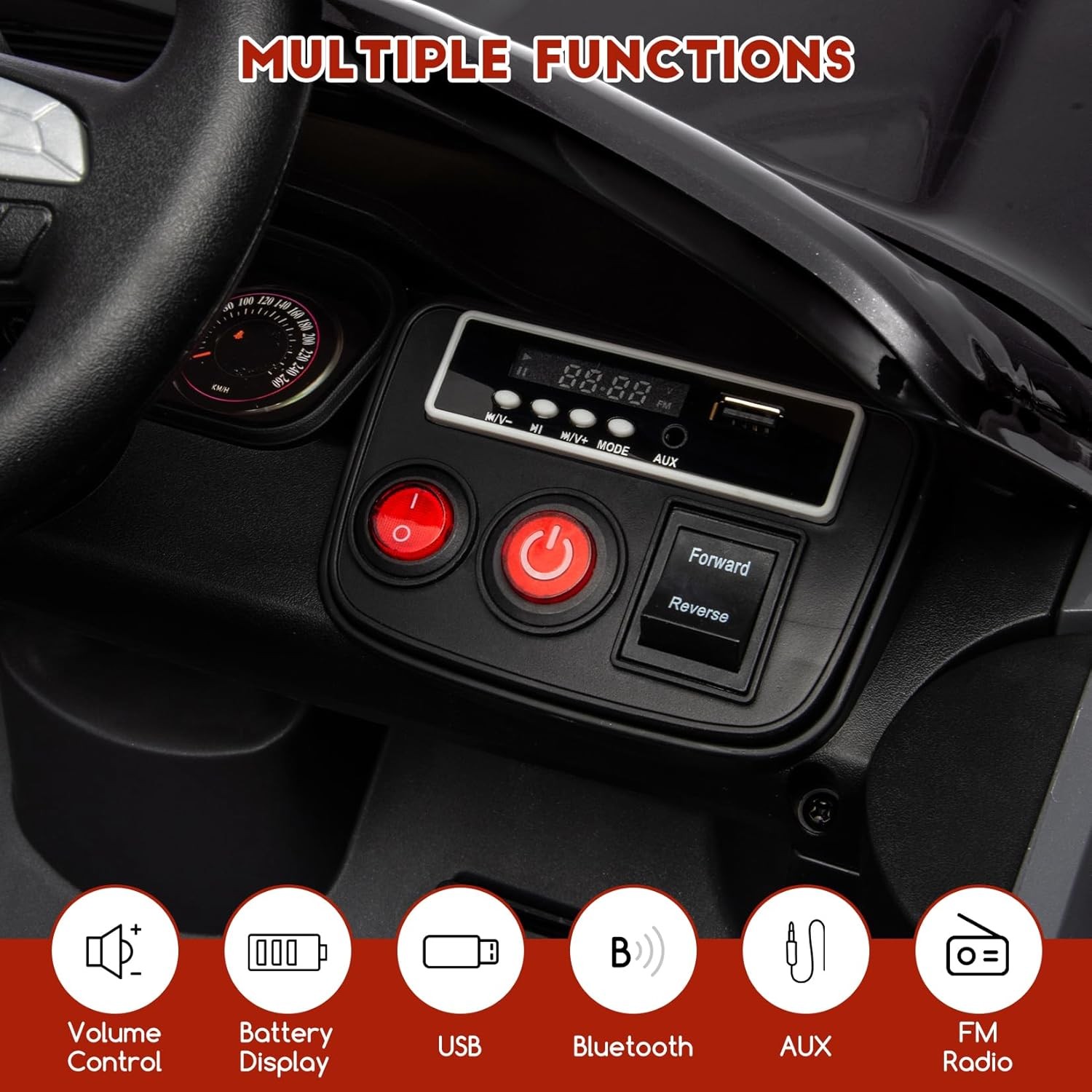 12V Electric Ride on Car Remote Control,Wireless Music Vehicle,Car Gifts for Kid