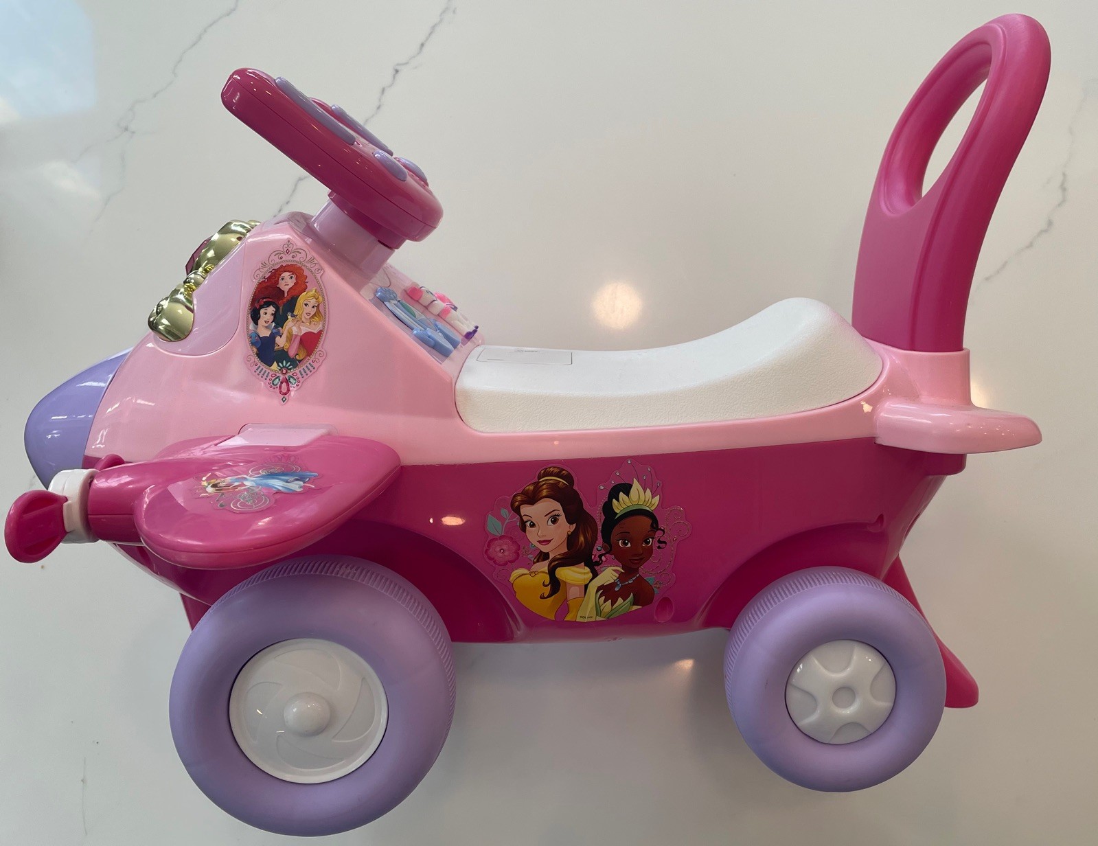 Kiddieland Disney Lights and Sounds Activity Ride-On Princess Plane
