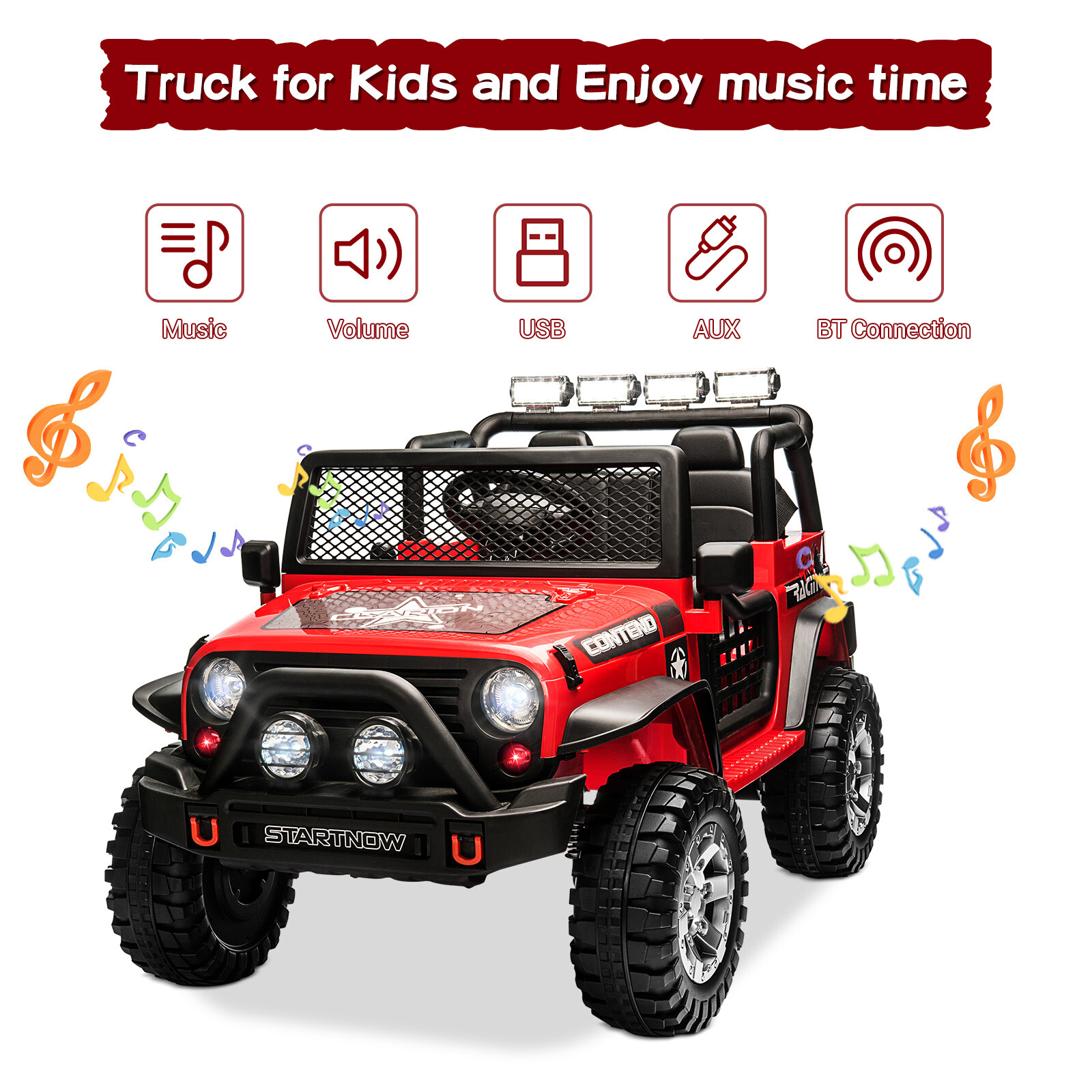 12V Kids Ride On Truck Jeep Electric Vehicle Toy Car w/Remote Control Xmas Gift