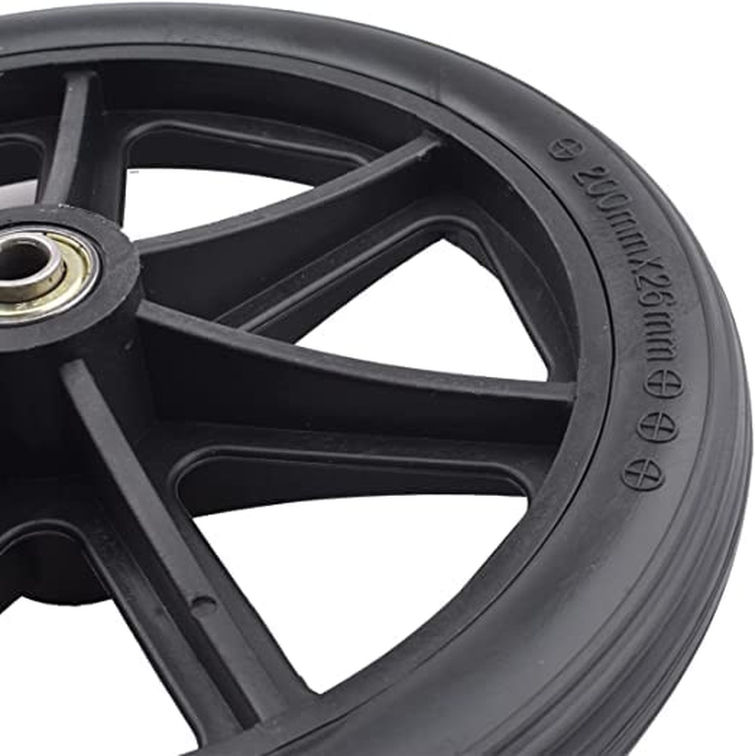 2PCs Wheels Replacement for Wheelchairs, 8″ x 1″ Rollator Wheels, Anti-Slip R…