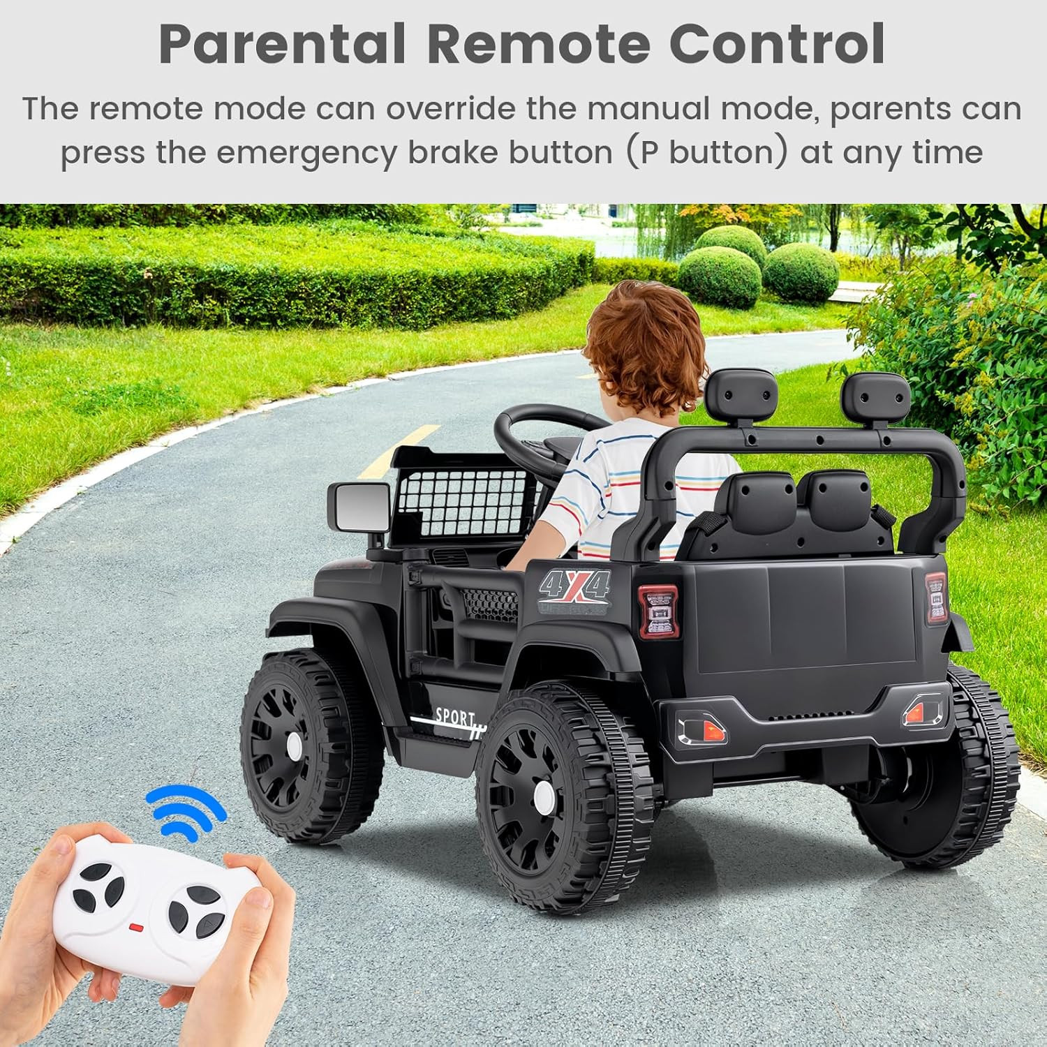 12V Ride on Truck, Battery Powered Electric Vehicle for Kids with Remote Control