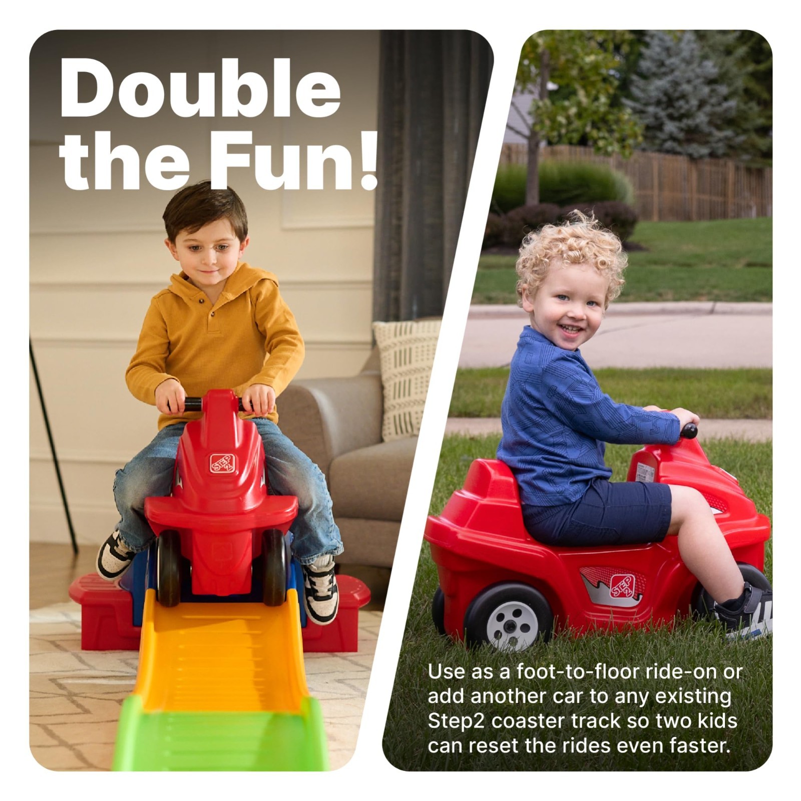 Foot-to-Floor Toddler Ride-On Car – Coaster Compatible, Indoor/Outdoor Toy, 2+ Y