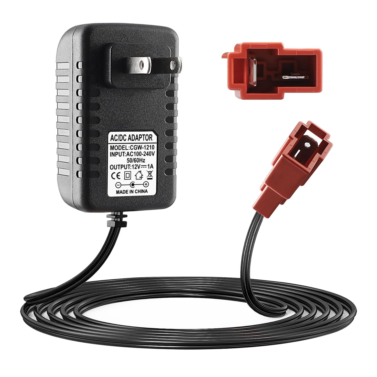 12V Battery Charger for Ride On Car Toy, Compatible with BMX X6, Kid TRAX GMC…