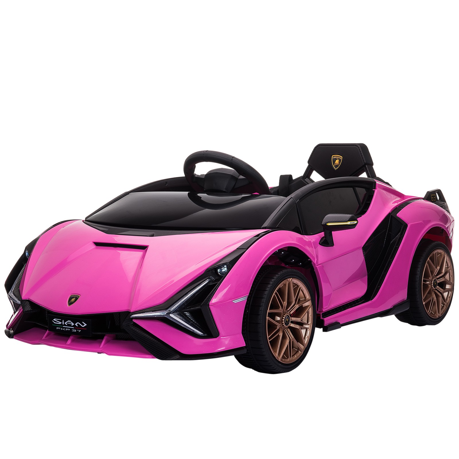 12V Lamborghini SIAN Licensed Electric Car for Kids, Pink