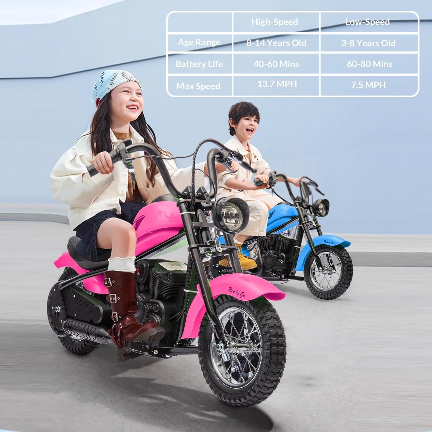 Ride on Electric Motorcycle for Kids 24V 250W Electric Dirt Bike with LED Light