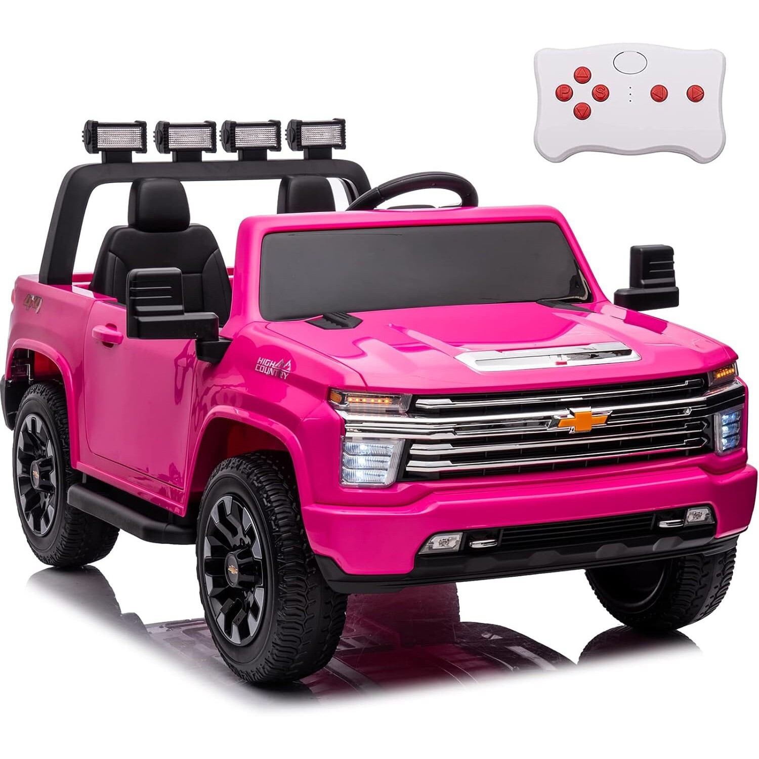 24V Licensed Silverado Pickup Truck 2 Seater Ride On Car Toy with Remote Control