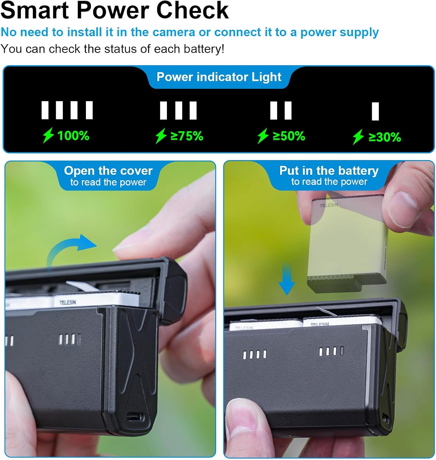 Enduro Battery Charger with Smart Power Indicator and Side Charging