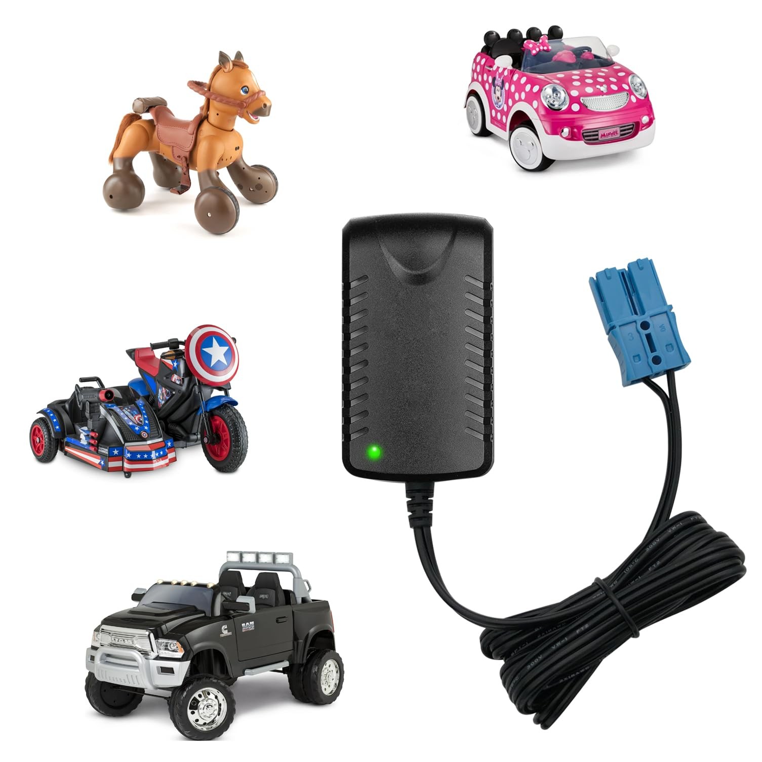 Facjoymoou 12V Battery Charger For Kid Trax Ride On Car12 Volt Charger For
