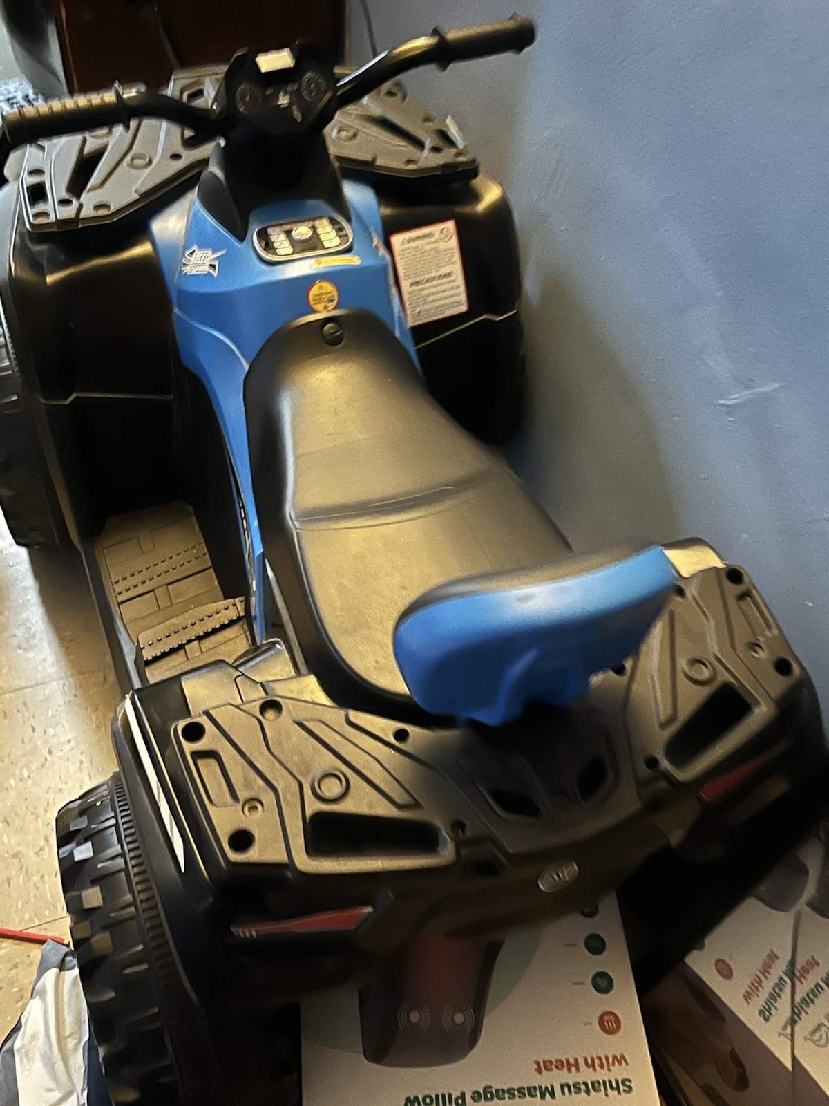 Joywhale Blue Battery Operated ATV Ride-On Toy for Kids Ages 3-7