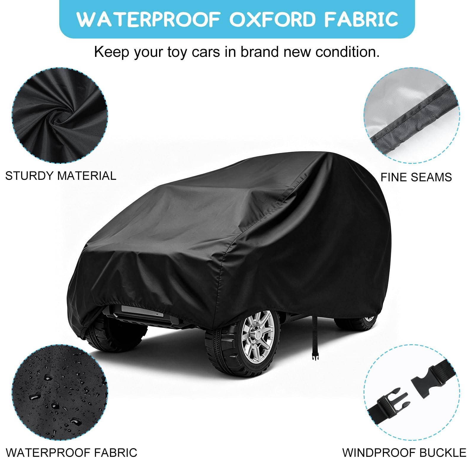 Kids Ride-On Toy Car Cover, Outdoor Wrapper Resistant Protection for Electric…