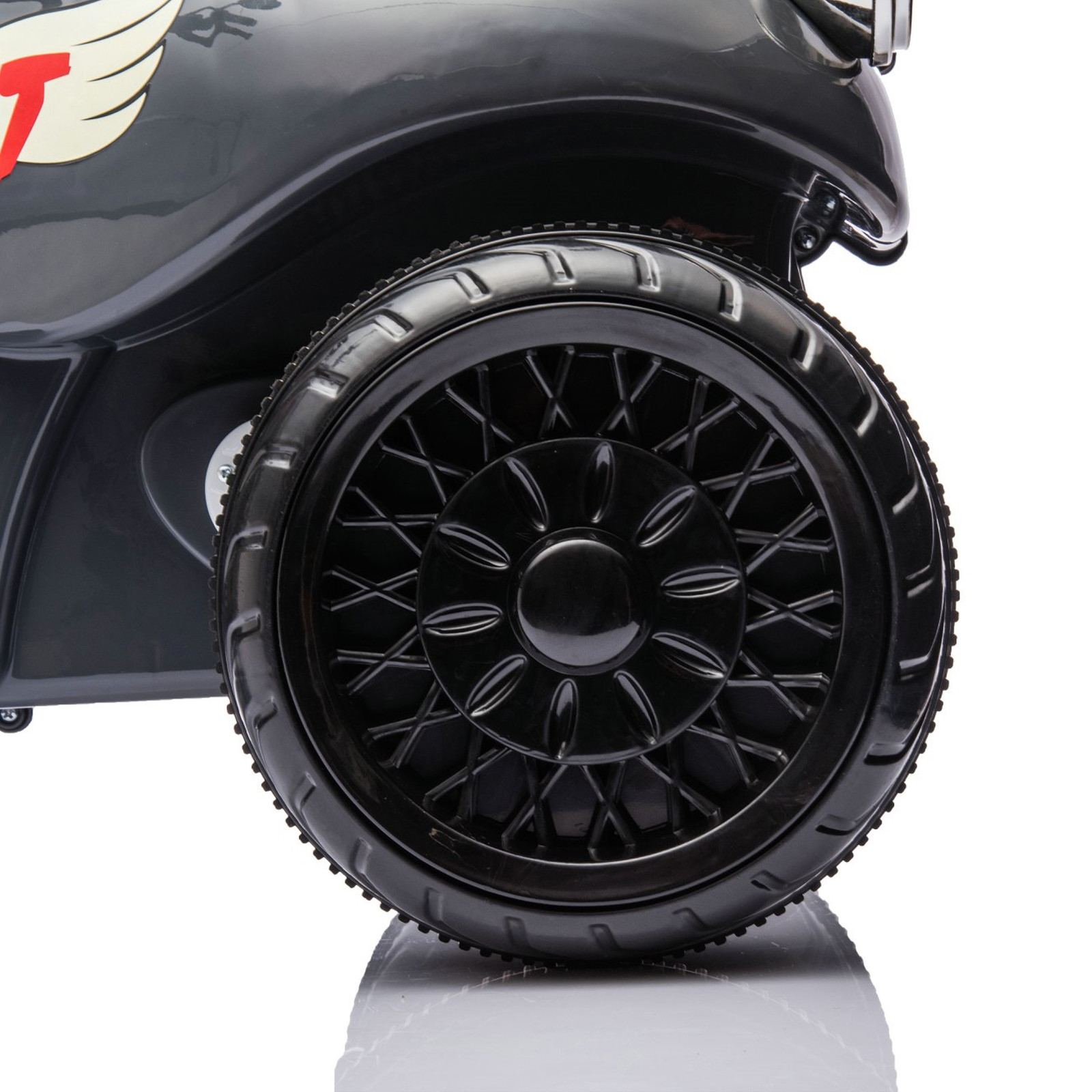 12V Freddo Kids Cruiser Chopper Motorcycle Ride On Toy Car W/ LED Lights Black