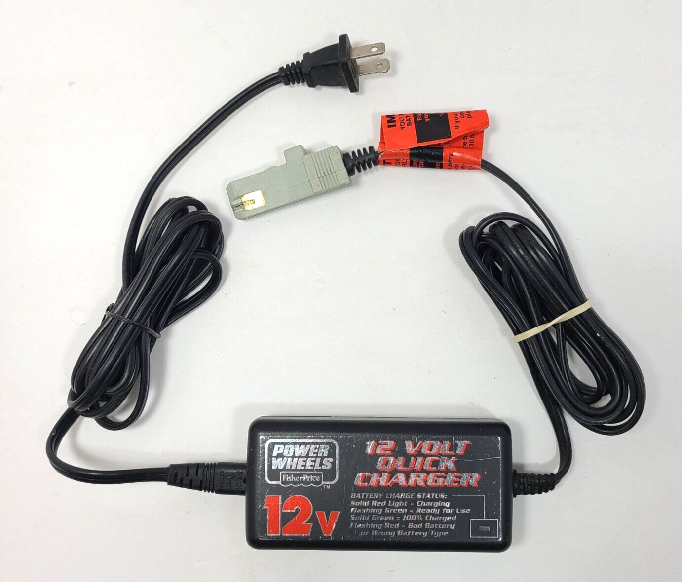 Fisher Price Power Wheels 12 Volt Quick Charger Model 00801-1429