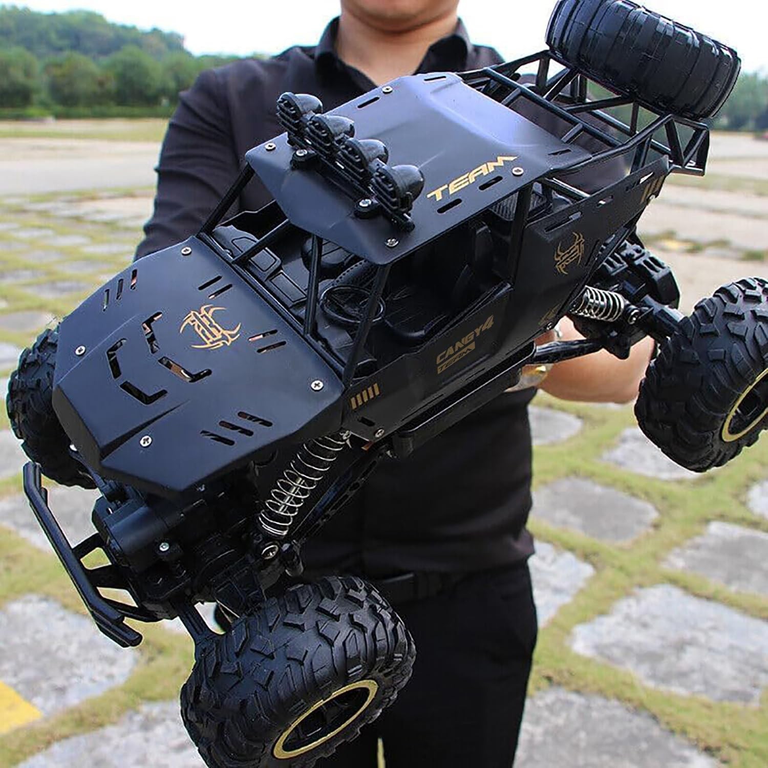 Jiakora RC Cars Remote Control Car 1:12 Off Road Truck, Metal Shell LED Headl…