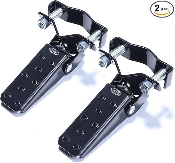 Universal Motorcycle Foot Pegs: Bike Footpegs Folding Pedal Fit for Mini Bike AT