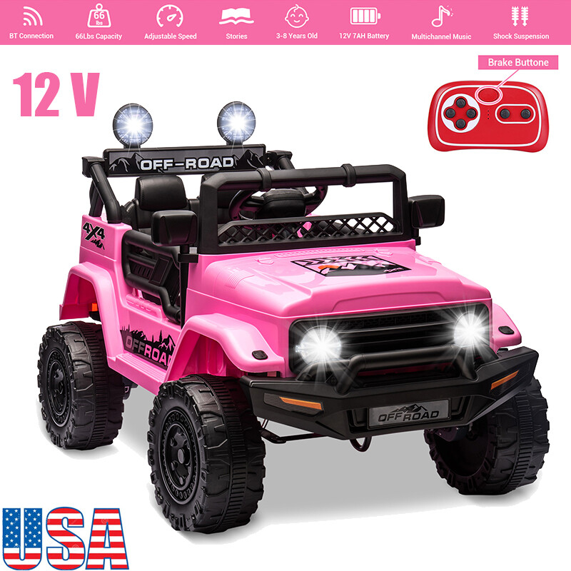12V Kids Ride On Car Electric Vehicle Toy Truck Jeep 2 Seater w/Remote Control