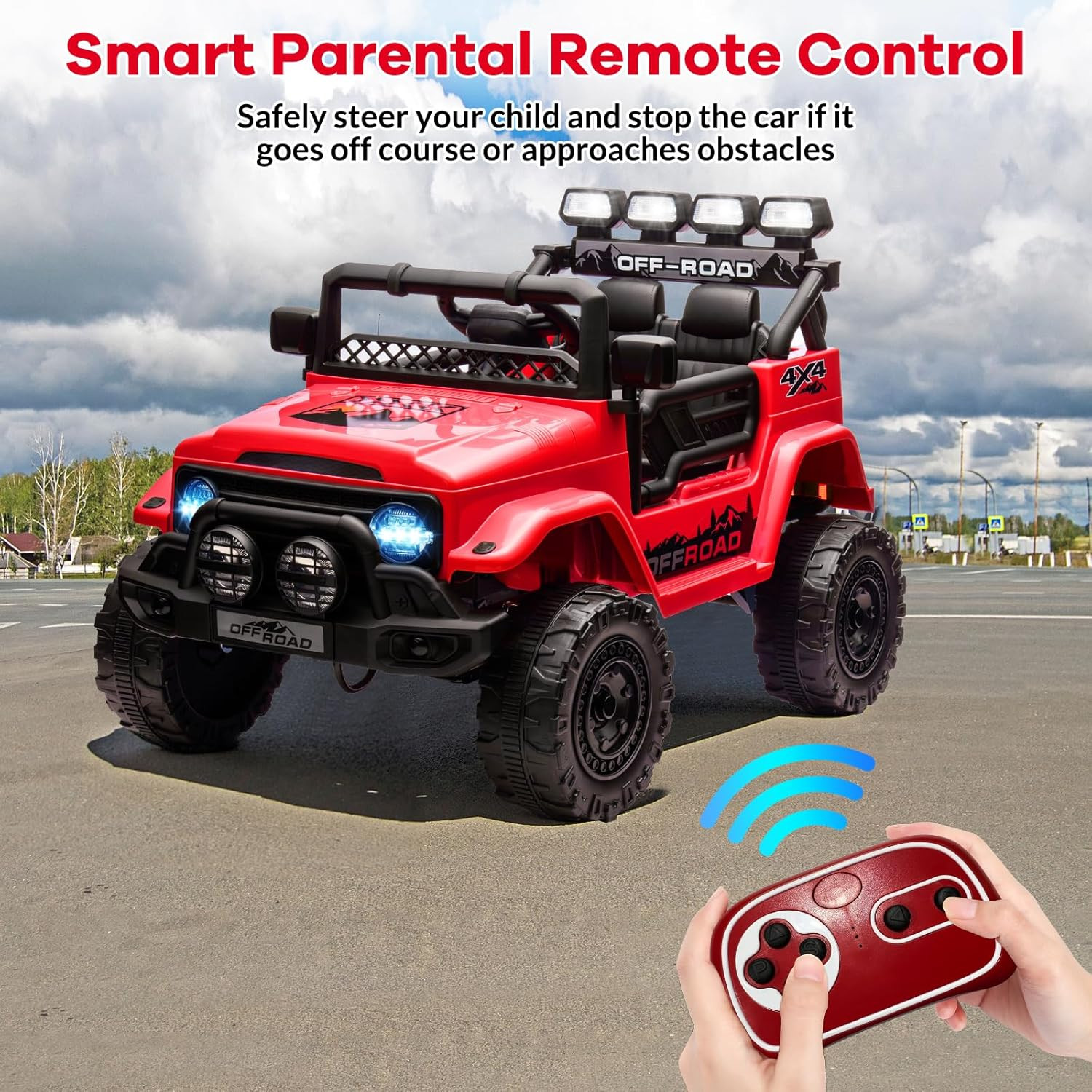 12V Kids Ride on Car, Ride on Toy for Kids Ages 37-96 Months, Electric Truck wit