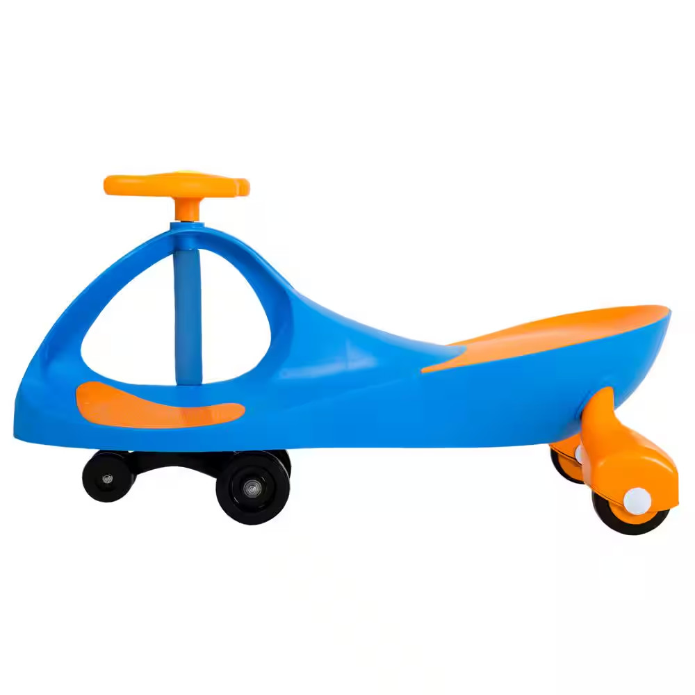 Ride on Toy Wiggle Car in Blue/Orange