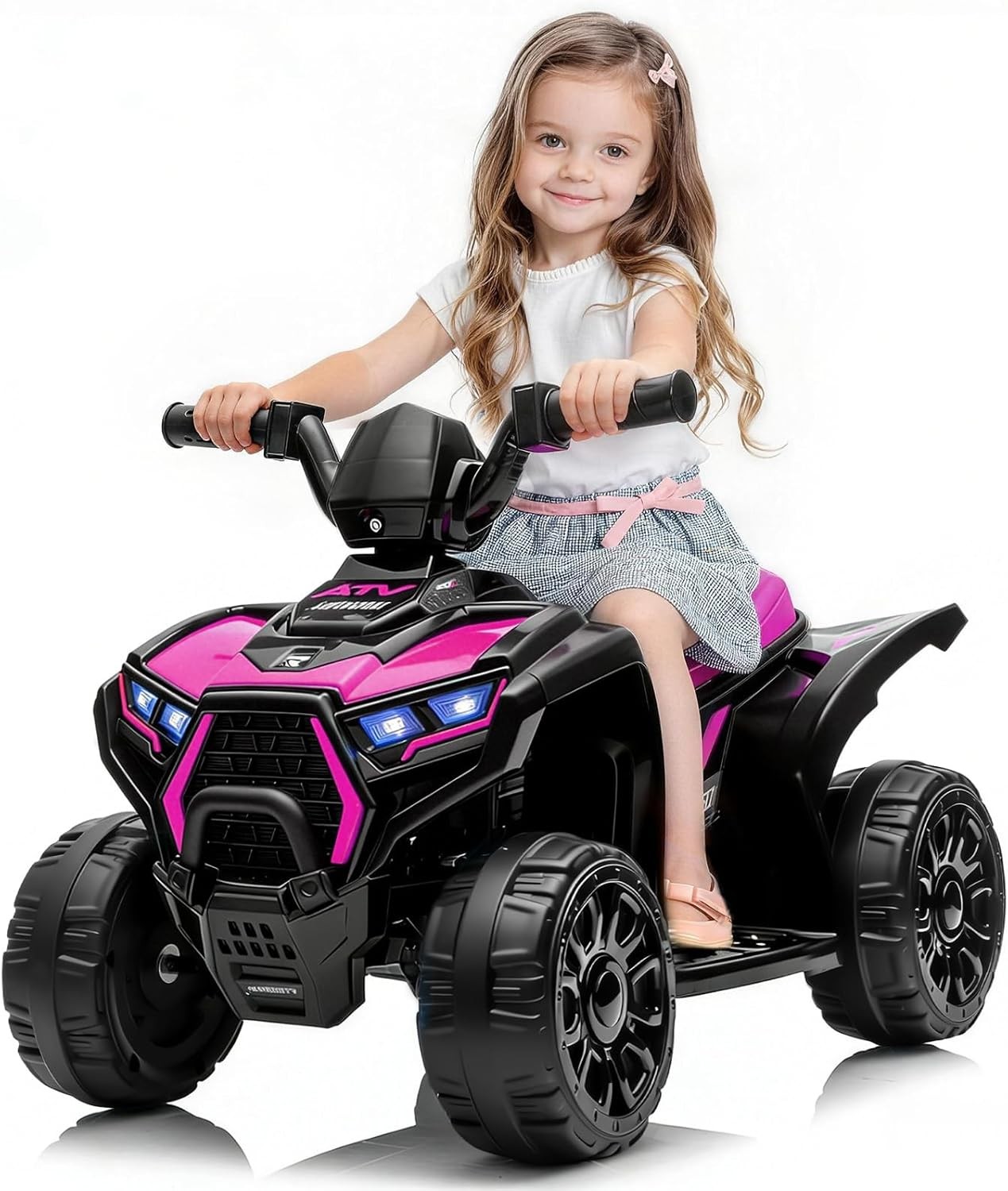 Ride on Car for Kids Electric 4 Wheeler ATV Toy w/ 3.5mph Max Speed for Toddler