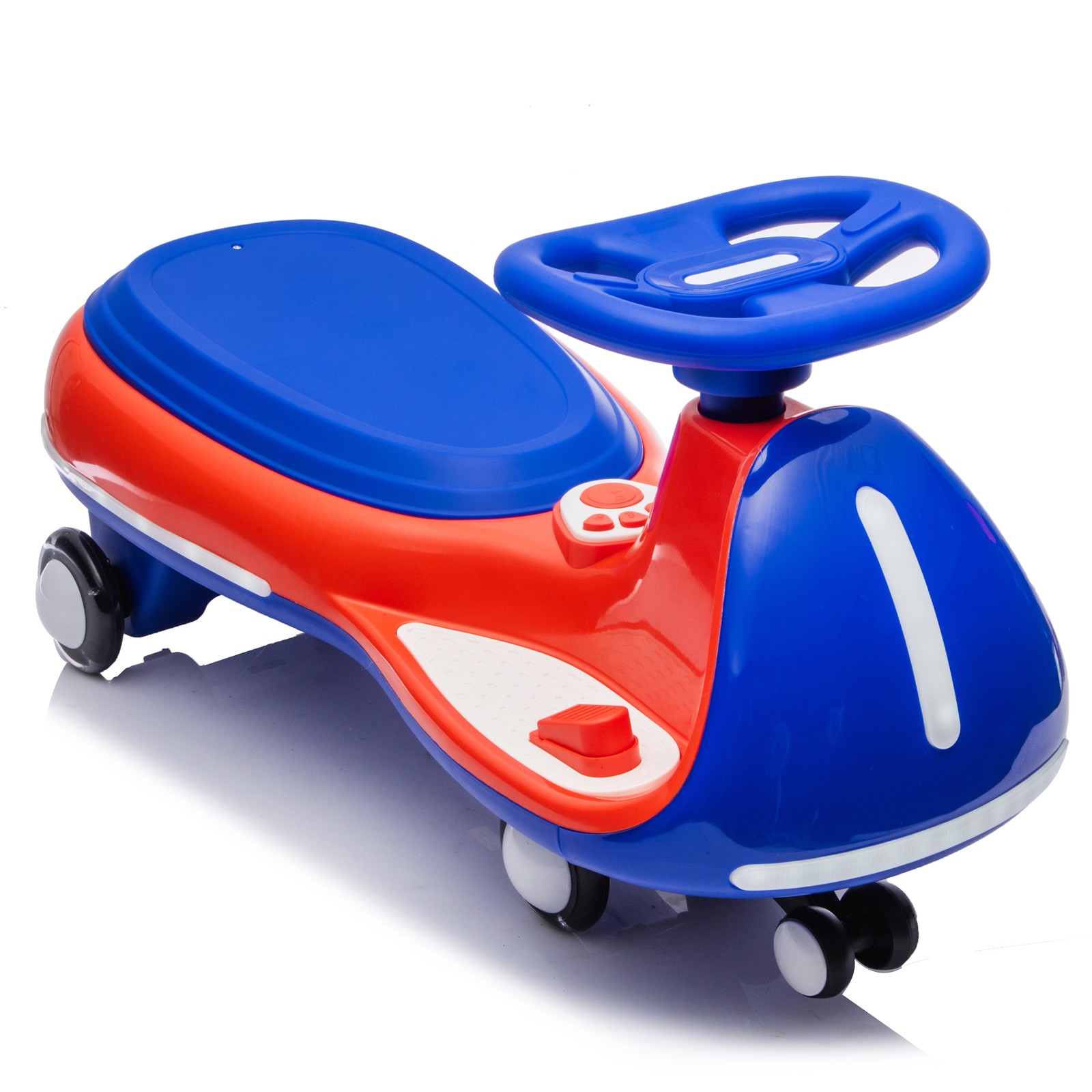 12V Electric Wiggle Car For Kids 3-8 Ride On Toy LED Lights Bluetooth Music 5MPH