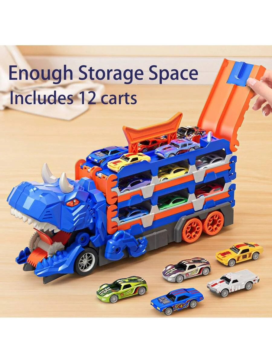 Toddler Car Truck Toys For 3 4 5 6 Year Old Boys Dinosaur Track Set