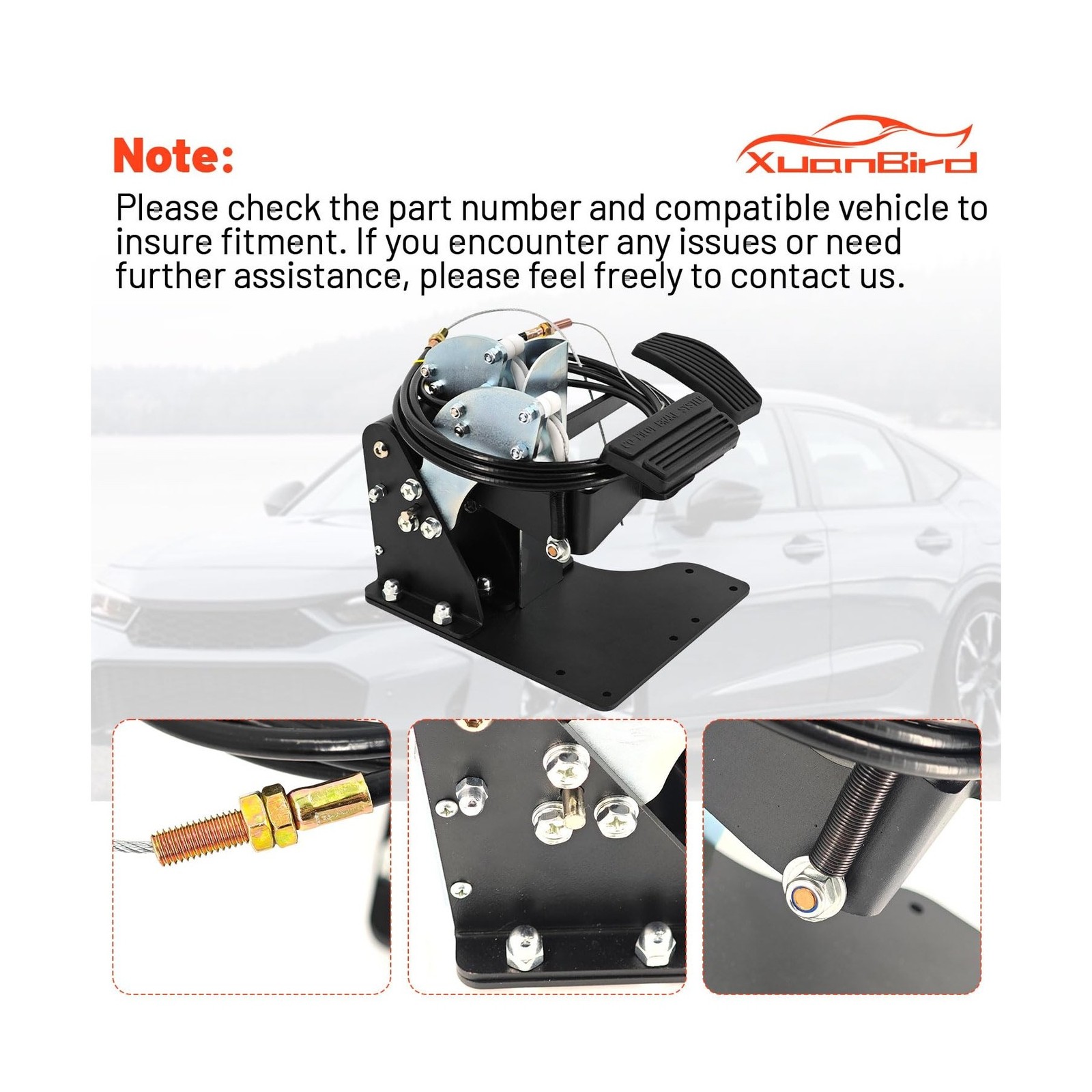 Instructors Passenger Side Universal Gas and Brake Pedal Dual Control Car Gas…
